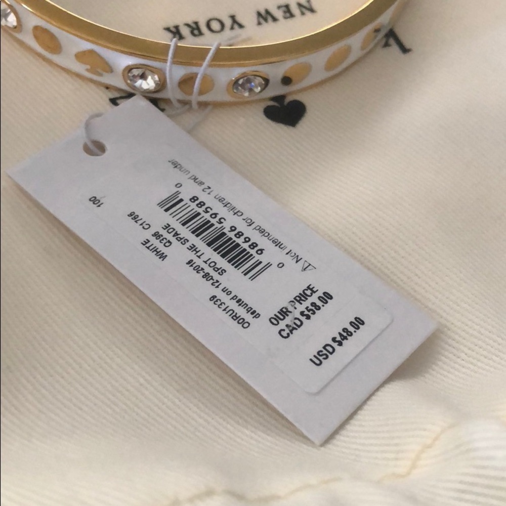 Kate Spade Spot the Spade Gold Bangle Bracelet - Picture 7 of 7